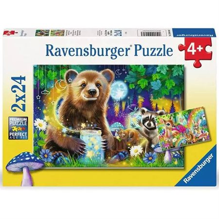 Casse-tête Ravensburger – Adorables amis de la forêt – 2 x 24 pièces