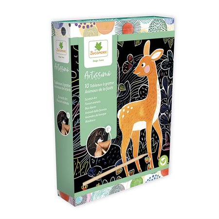 Artissimo : Tableaux à gratter - Les animaux de la forêt