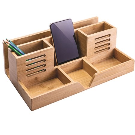 Organisateur de bureau en bambou Officemate