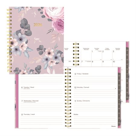 Agenda hebdomadaire 2026 lavande